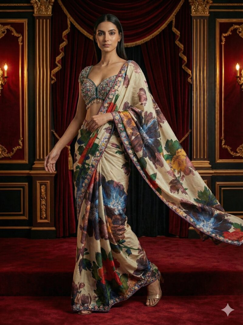 Ethereal Floral Saree