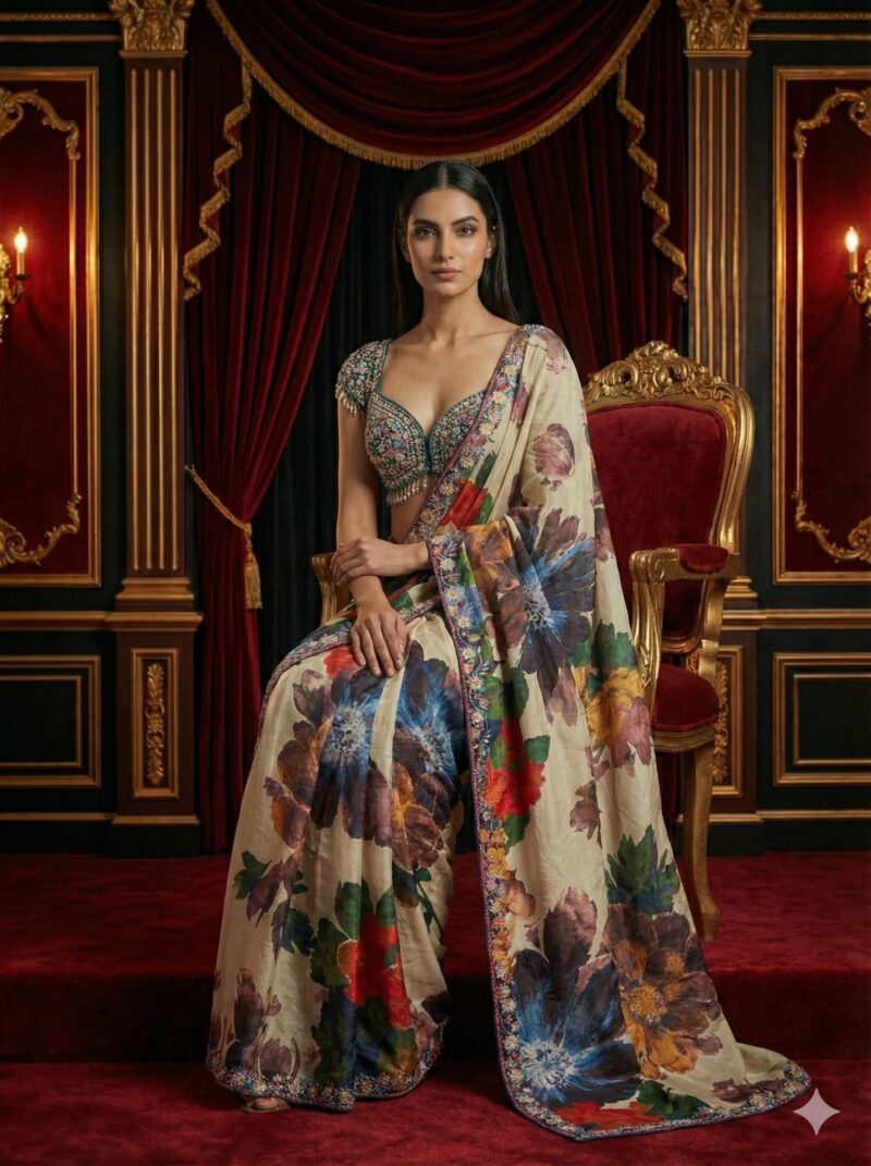 Ethereal Floral Saree