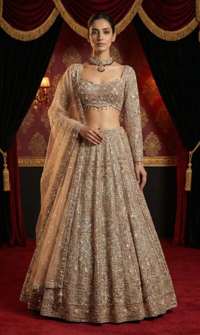 Eternal Champagne Bridal  Lehenga