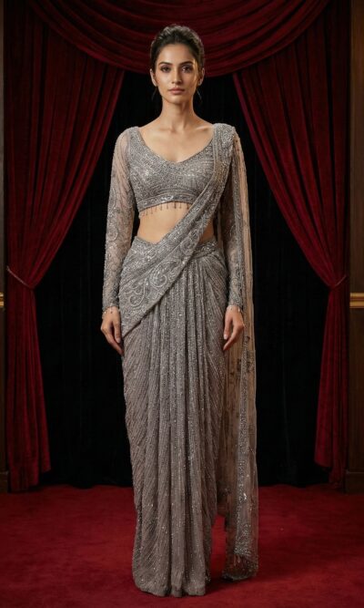 Silver Starlight Drape Elegance