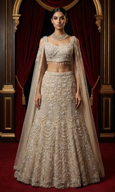 Ivory Seraphine Lehenga