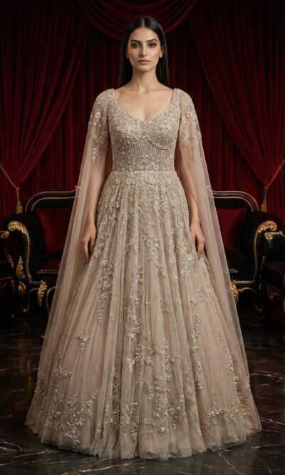 Elegant Champagne Timeless Gown