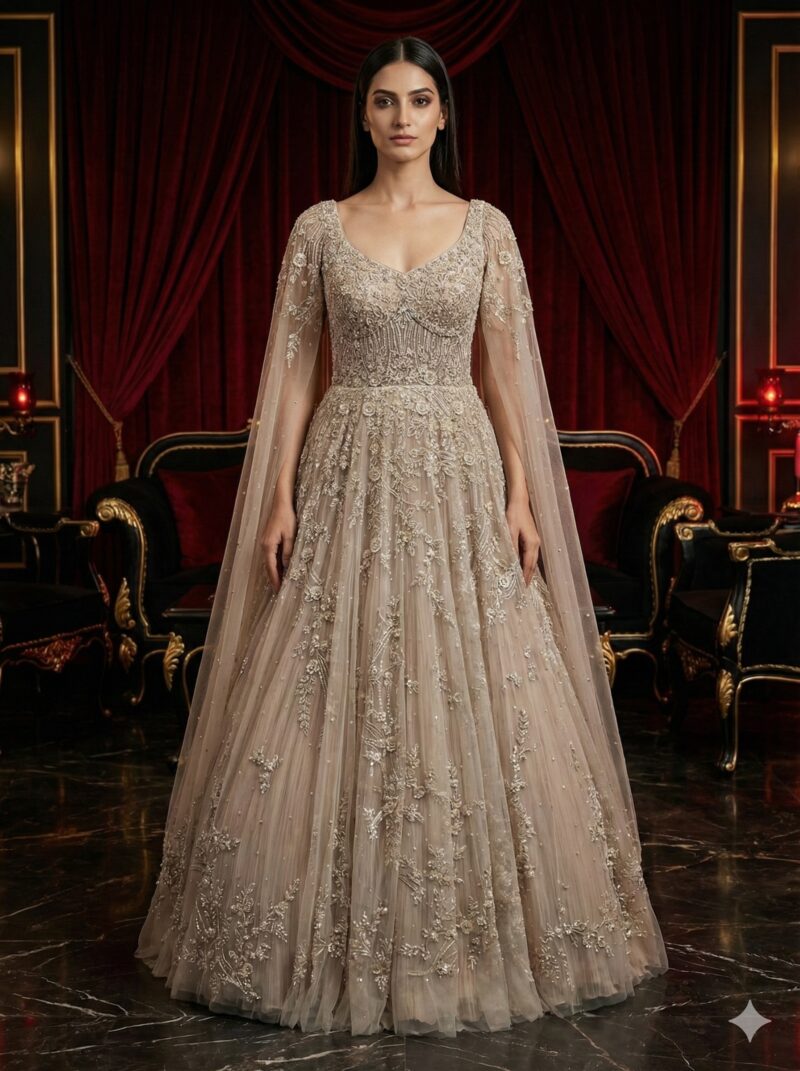 Elegant Champagne Timeless Gown