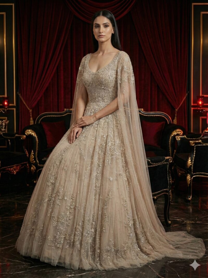 Elegant Champagne Timeless Gown