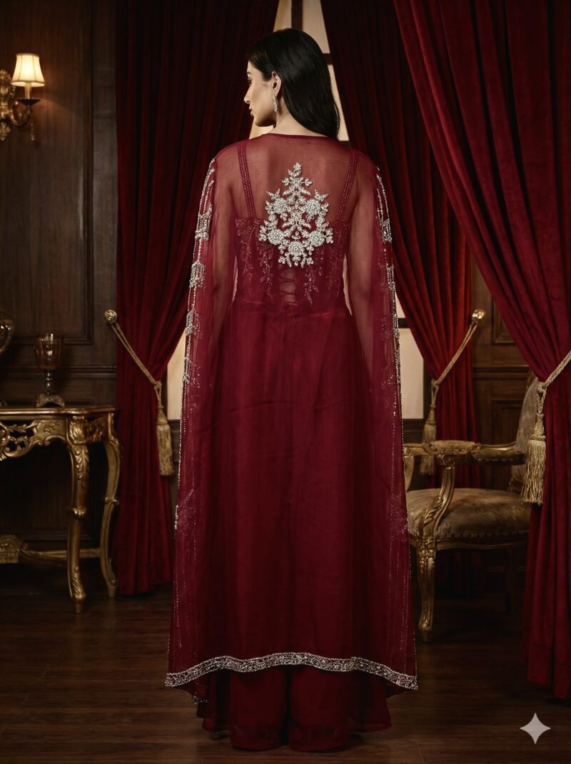 Regal Ruby Evening Attire