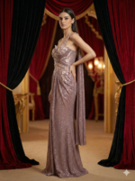 Soft Mauve Embellished Gown