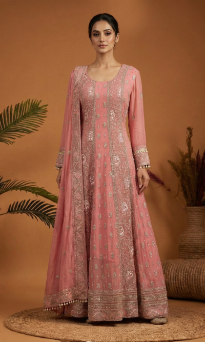 Pastel Pink Anarkali