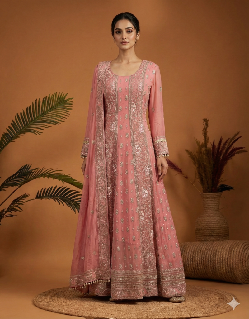 Pastel Pink Anarkali