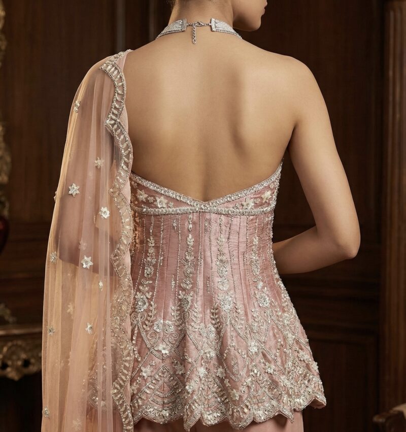 Soft Blush Pearl Sharara Ensemble