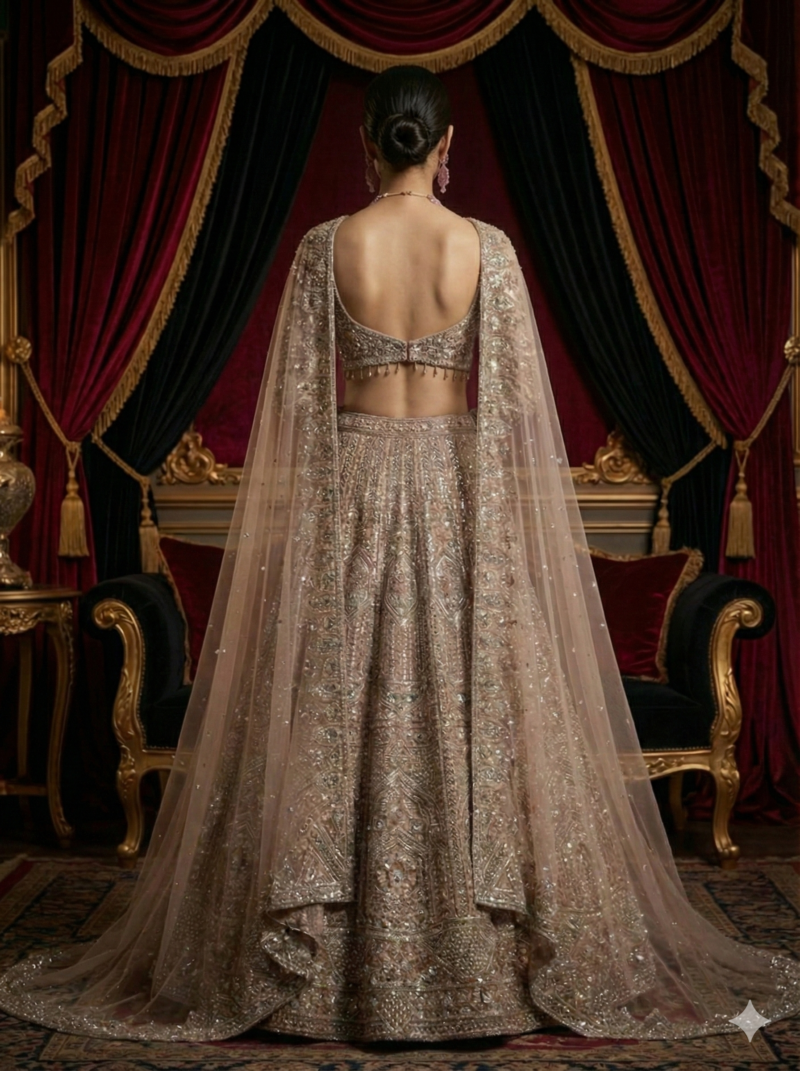 Antique Gold Grace Lehenga