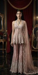 Soft Blush Pearl Sharara Ensemble