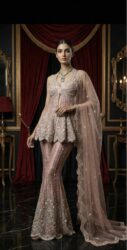 Soft Blush Pearl Sharara Ensemble
