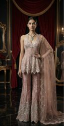 Soft Blush Pearl Sharara Ensemble