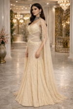 Luxury Champagne Gold Flared Gown