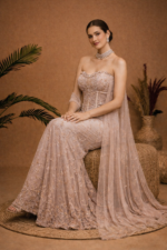 Embellished Indo-Western Lehenga with Corset Blouse