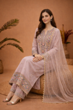 Pastel Embroidered Kurta Suit