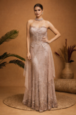 Embellished Indo-Western Lehenga with Corset Blouse