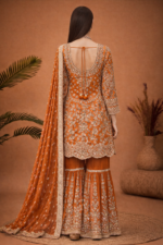 Royal Rust Embroidered Gharara Sets