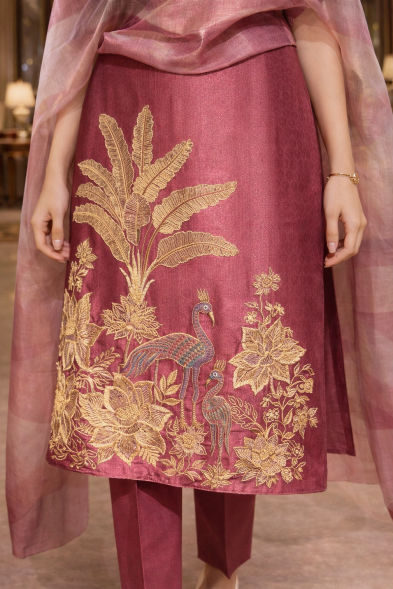 Premium Unstitched Suit with Dupatta