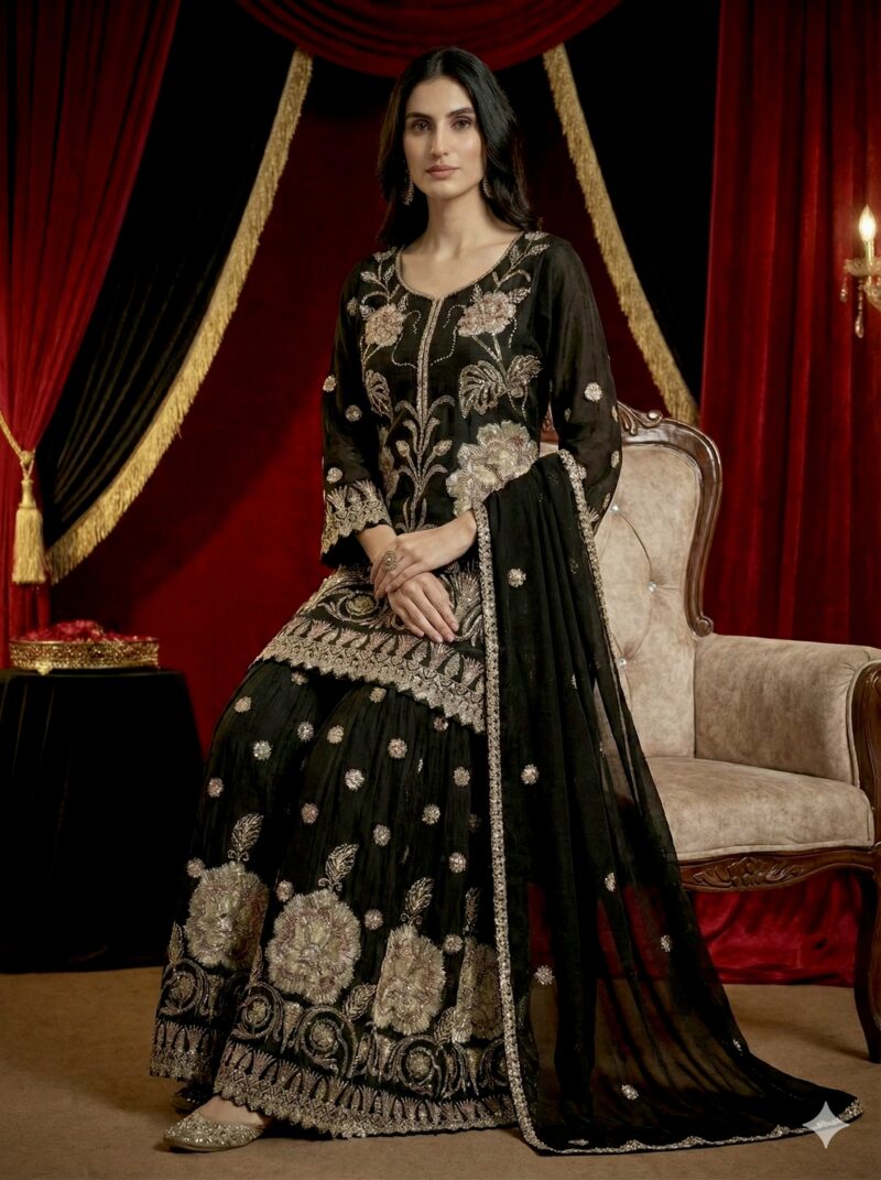 Elegant Black Festive Wear
