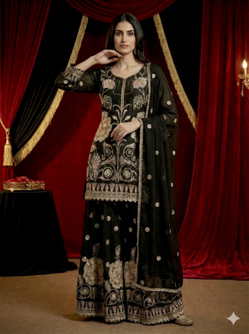 Elegant Black Festive Wear