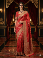 Classic Red Banarasi Saree