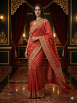 Classic Red Banarasi Saree