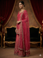 Royal Pink Embroidered Suit