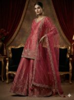 Royal Pink Embroidered Suit