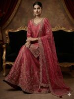 Royal Pink Embroidered Suit