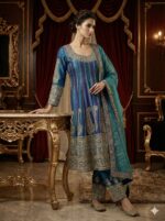 Teal Blue Zari Elegance