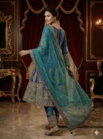 Teal Blue Zari Elegance