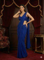 Royal Blue Sequin Saree