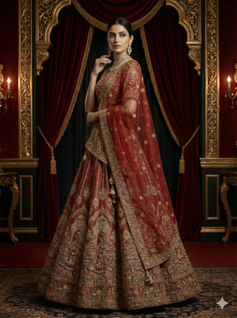 Crimson Royal Bridal Lehenga