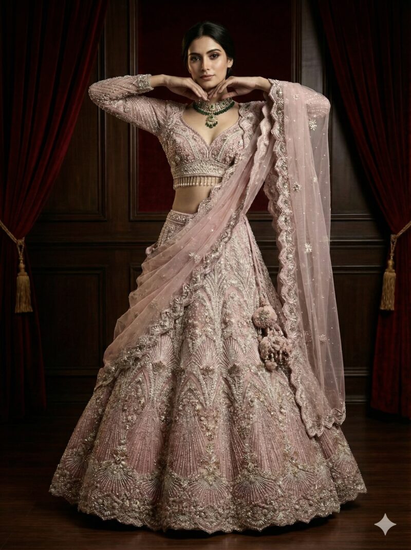 Blush Pink Royale Lehenga