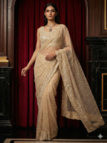 Ivory Pearl Elegance Saree