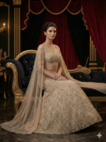 Champagne Pearl Grace Lehenga
