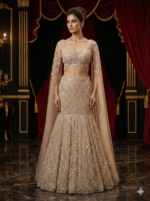 Champagne Pearl Grace Lehenga