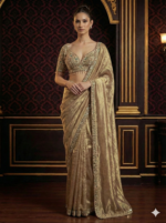 Royal Gold Handwork Saree