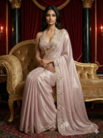 Blush Gold Handwork Saree