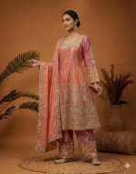 Premium Embroidered Anarkali Suit Set with Dupatta