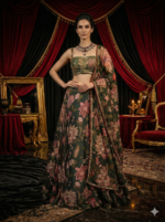 Royal Floral Print Lehenga Set
