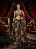 Royal Floral Print Lehenga Set