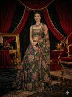 Royal Floral Print Lehenga Set