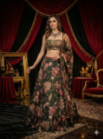 Royal Floral Print Lehenga Set