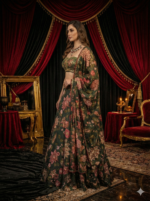 Royal Floral Print Lehenga Set