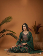 Luxury Raw Silk Ethnic Suit Set in Regal Hues