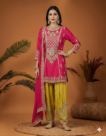 Festive Wear Suit Set in Dual Tones