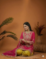 Festive Wear Suit Set in Dual Tones