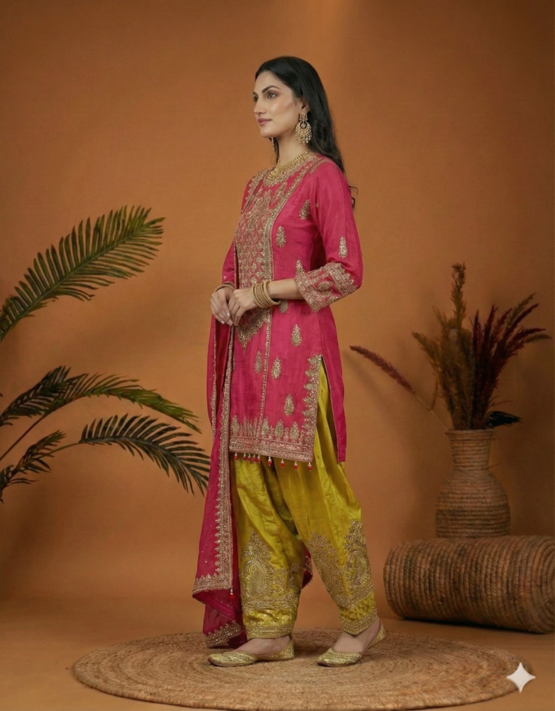 Festive Wear Suit Set in Dual Tones